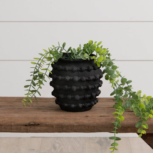 RTS / Black Textured Knot Cement Vase