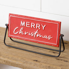 Load image into Gallery viewer, RTS / Reversible Metal Sign - Merry Christmas + Gather