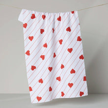 Load image into Gallery viewer, RTS / Stitched Heart Tea Towel