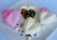 Load image into Gallery viewer, RTS / Chocolate Breakable Heart w/ M&amp;Ms, Pink Chocolate