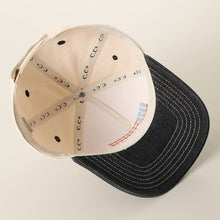 Load image into Gallery viewer, RTS / Floral American Flag Embroidered Hat, red