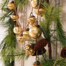 Load image into Gallery viewer, RTS / Gold Mercury Glass Ornaments Garland