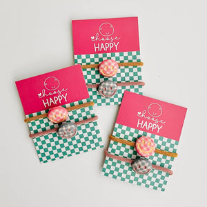 RTS / Choose Happy Double Hair Tie - Smiley