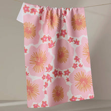 Load image into Gallery viewer, RTS / Hibiscus Sunset Tea Towel