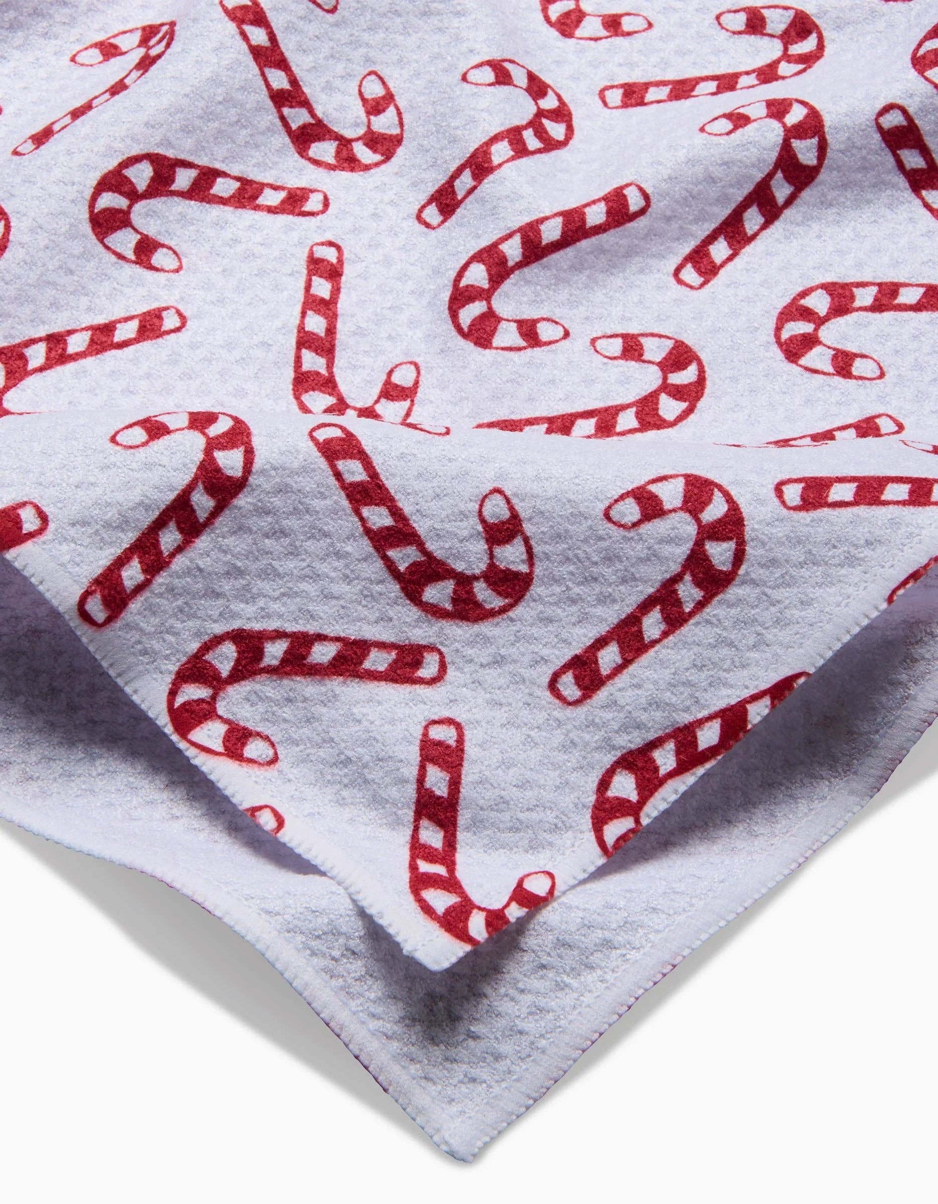 RTS / Christmas Candy Canes Tea Towel