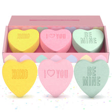 Load image into Gallery viewer, RTS / Candy Hearts Bath Bombs, set of 3