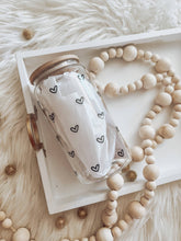 Load image into Gallery viewer, RTS / Glass Cup: Mini Hearts 16oz