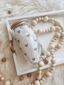 RTS / Glass Cup: Mini Hearts 16oz