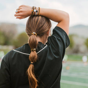 RTS / Game Day Black/Gold Hair Tie Bracelets