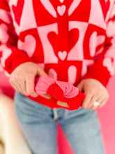 Load image into Gallery viewer, RTS / Red + Pink Structured Headband 