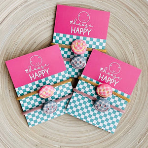 RTS / Choose Happy Double Hair Tie - Smiley