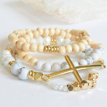 Load image into Gallery viewer, RTS / Gold Cross Bracelet Set