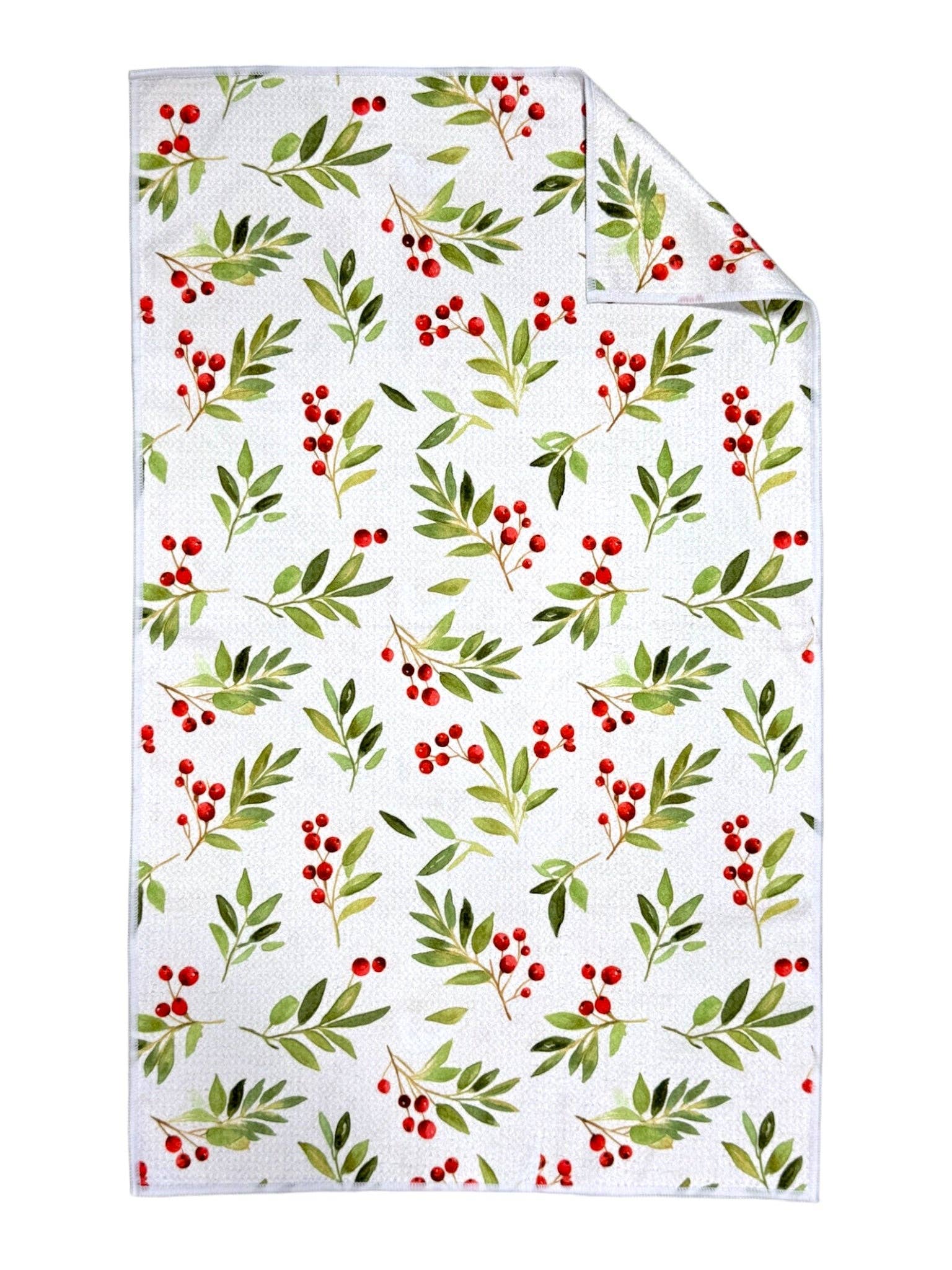 RTS / Holly: White Double-Sided Hand Towel