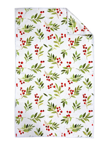 RTS / Holly: White Double-Sided Hand Towel