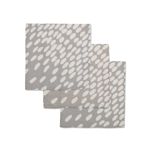 Geometry / Spotted Grey Dishcloth Set