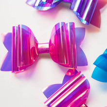 Load image into Gallery viewer, RTS / JELLIES Waterproof Pool Bow - Holographic Purple