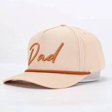 Load image into Gallery viewer, RTS / Dad Embroidered Trucker Hat, tan