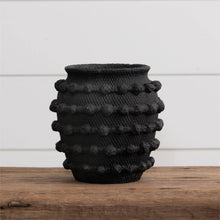 Load image into Gallery viewer, RTS / Black Textured Knot Cement Vase