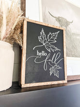 Load image into Gallery viewer, RTS / Hello Fall Laser 3D Wood Sign