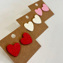 Load image into Gallery viewer, RTS / Embossed Heart Studs