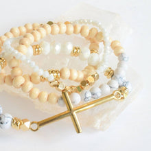 Load image into Gallery viewer, RTS / Gold Cross Bracelet Set