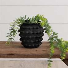 Load image into Gallery viewer, RTS / Black Textured Knot Cement Vase