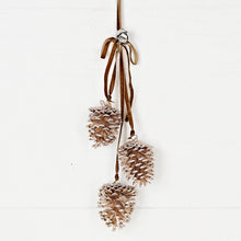Load image into Gallery viewer, RTS / Champagne Glitter Pinecone Trio Cluster