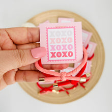 Load image into Gallery viewer, RTS / XOXO Double Red &amp; Pink Hair Tie