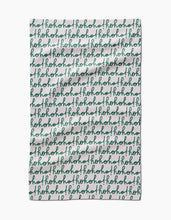 Load image into Gallery viewer, RTS / Ho Ho Holiday Green Tea Towel