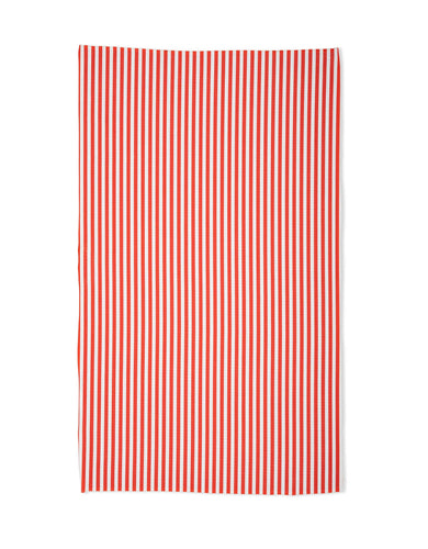 Geometry / Summer Stripe Red Tea Towel