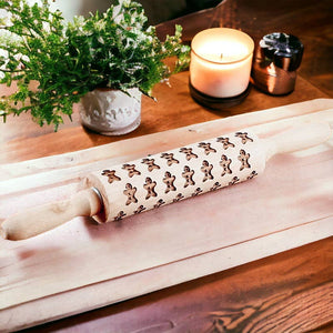 RTS / Christmas Cookie Wood Rolling Pin