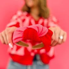 Load image into Gallery viewer, RTS / Red + Pink Structured Headband 