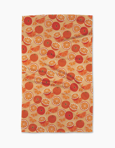 Geometry / Only Oranges Tea Towel