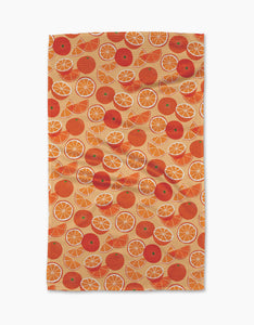Geometry / Only Oranges Tea Towel