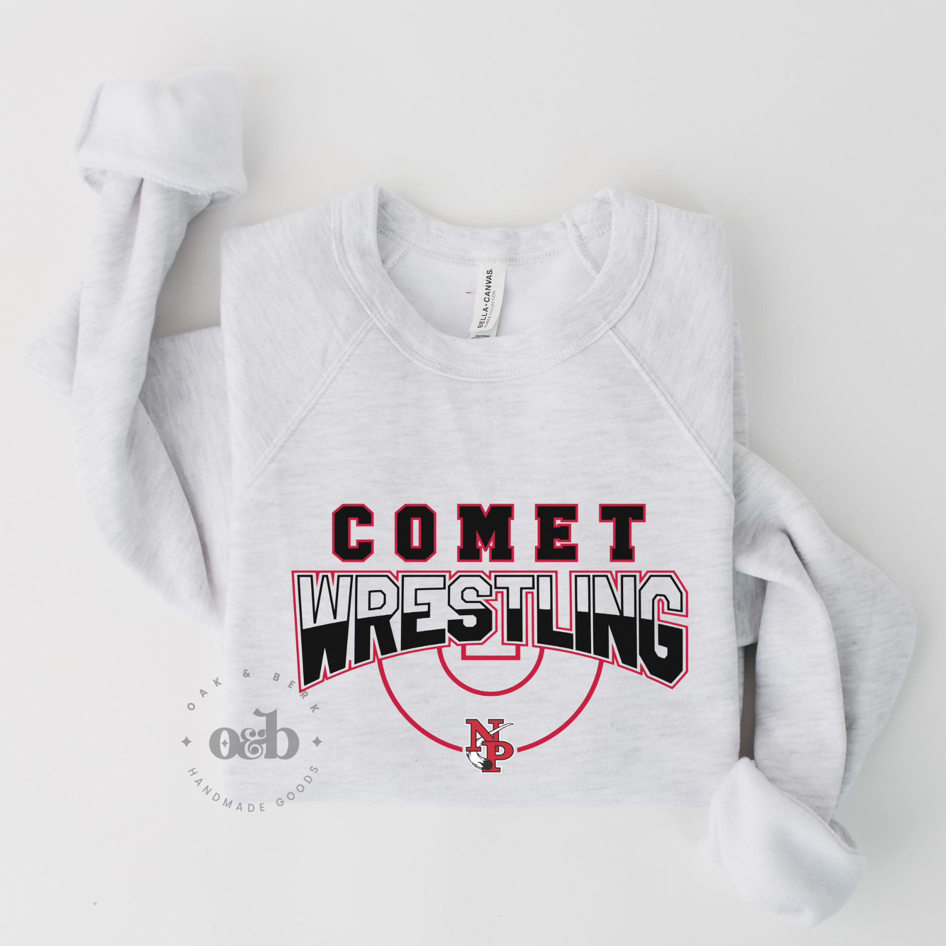RTS / Comet Wrestling + Mat, bella+canvas crewneck