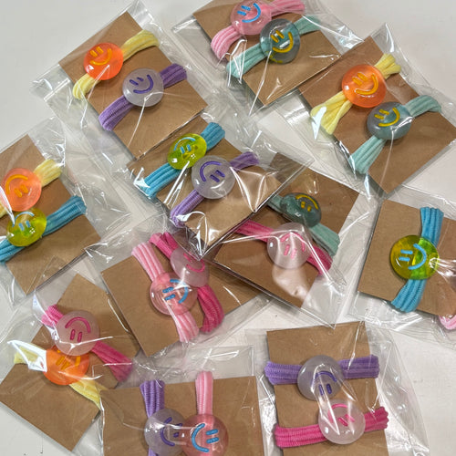 RTS / Bohemian Hair Ties + Smiley, set of 2