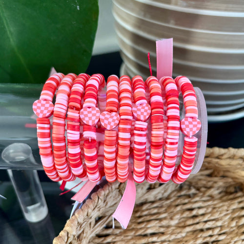 MTO / Handmade Pink+Orange Bracelets