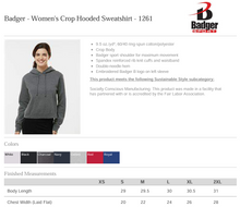 Load image into Gallery viewer, MTO / Comets Wrestling, women&#39;s cropped hoodie