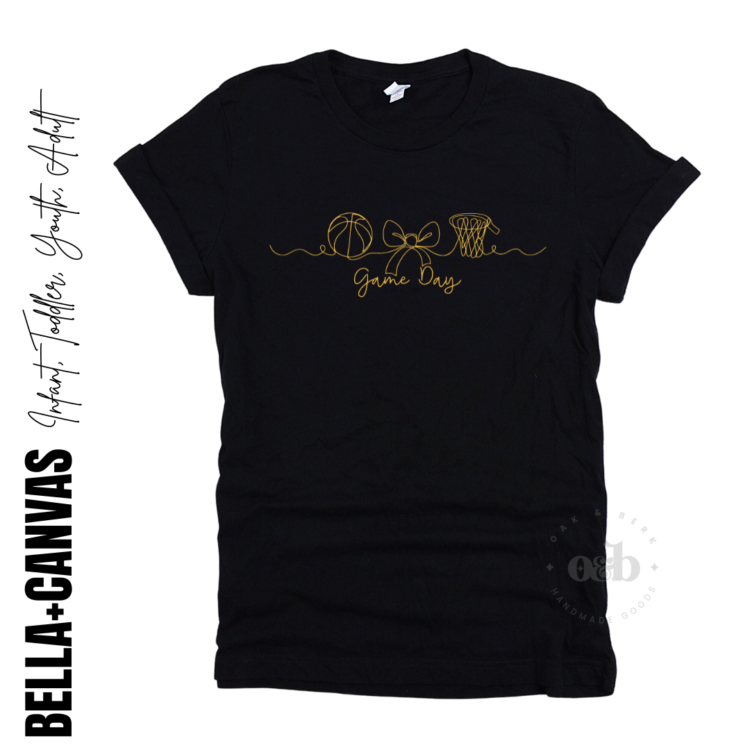 MTO / Basketball Game Day - Black+Gold {all sizes}