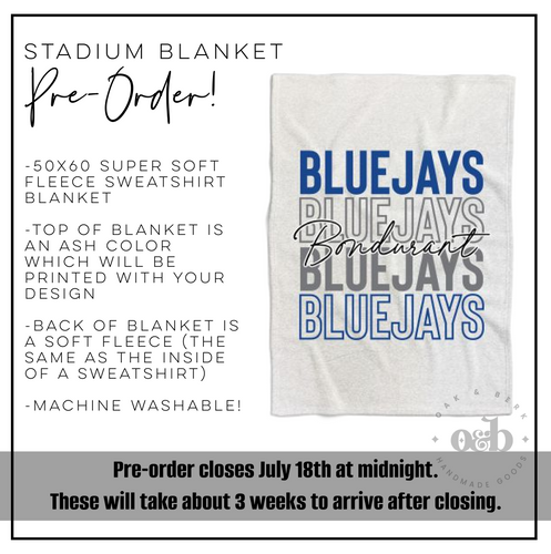 PRE-ORDER | Bondurant Stadium Blanket