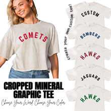 Load image into Gallery viewer, CUSTOM | Cropped Mineral Graphic Tee, oat collective