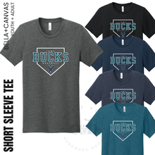 Load image into Gallery viewer, MTO | Iowa Bucks Baseball, Bella+Canvas Unisex Tee, adult+youth