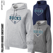 Load image into Gallery viewer, MTO | Iowa Bucks Baseball, Sport Tek Pullover Hooded Sweatshirt {adult + TALL}