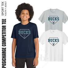 Load image into Gallery viewer, MTO / Iowa Bucks Baseball Sport Tek Tee