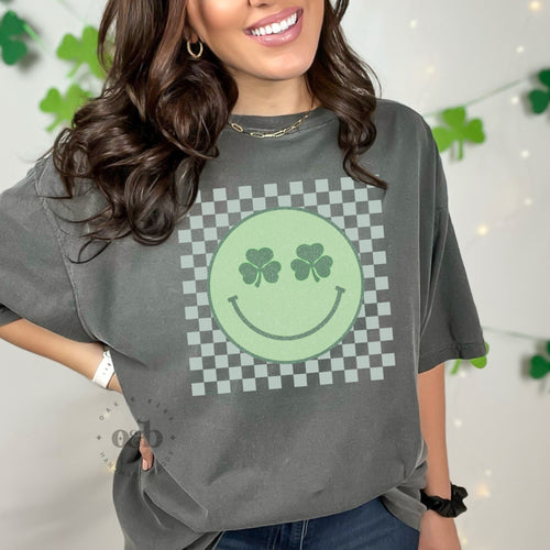 MTO / Checkered Smiley, tee + sweatshirt