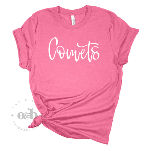 MTO / Comets Pink Tee, youth+adult