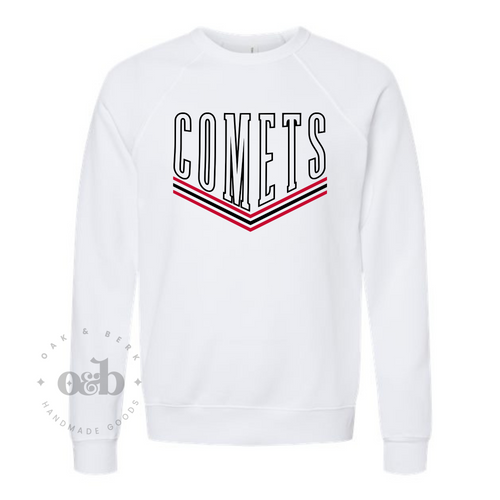 RTS / Comets Outline + Arrows, bella+canvas crewneck