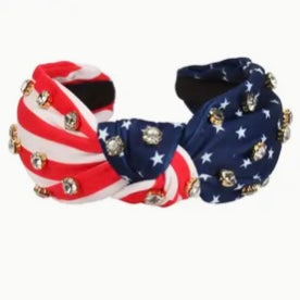 RTS / American Flag Gem Headband