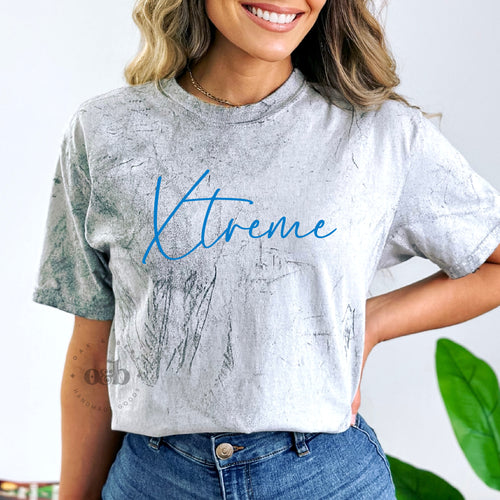 MTO / Xtreme Script, blue PUFF lettering