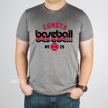 Load image into Gallery viewer, MTO / Retro Comet Baseball, tees+tanks